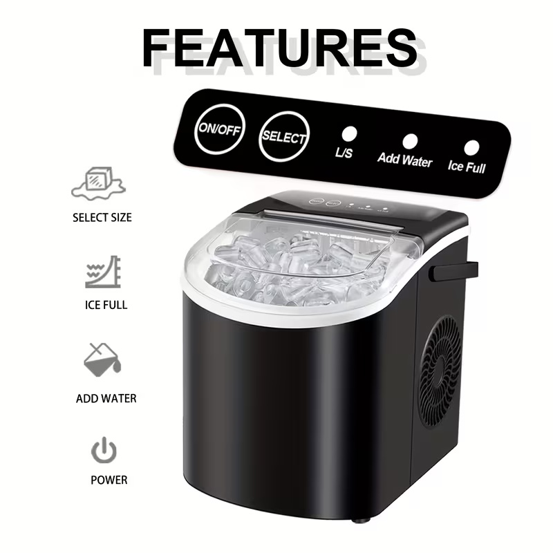 Summer Hot Seller💥Ice Maker—Portable Ice Maker (includes handle, ice scoop, and ice basket); suitable for home, kitchen, office, or dormitory use.