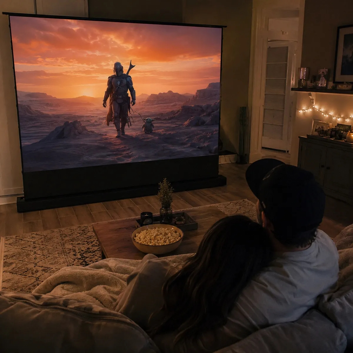 Electric Video Projector Screen