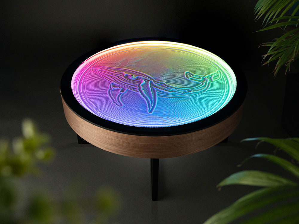 Round kinetic sand canvas Coffee Table 