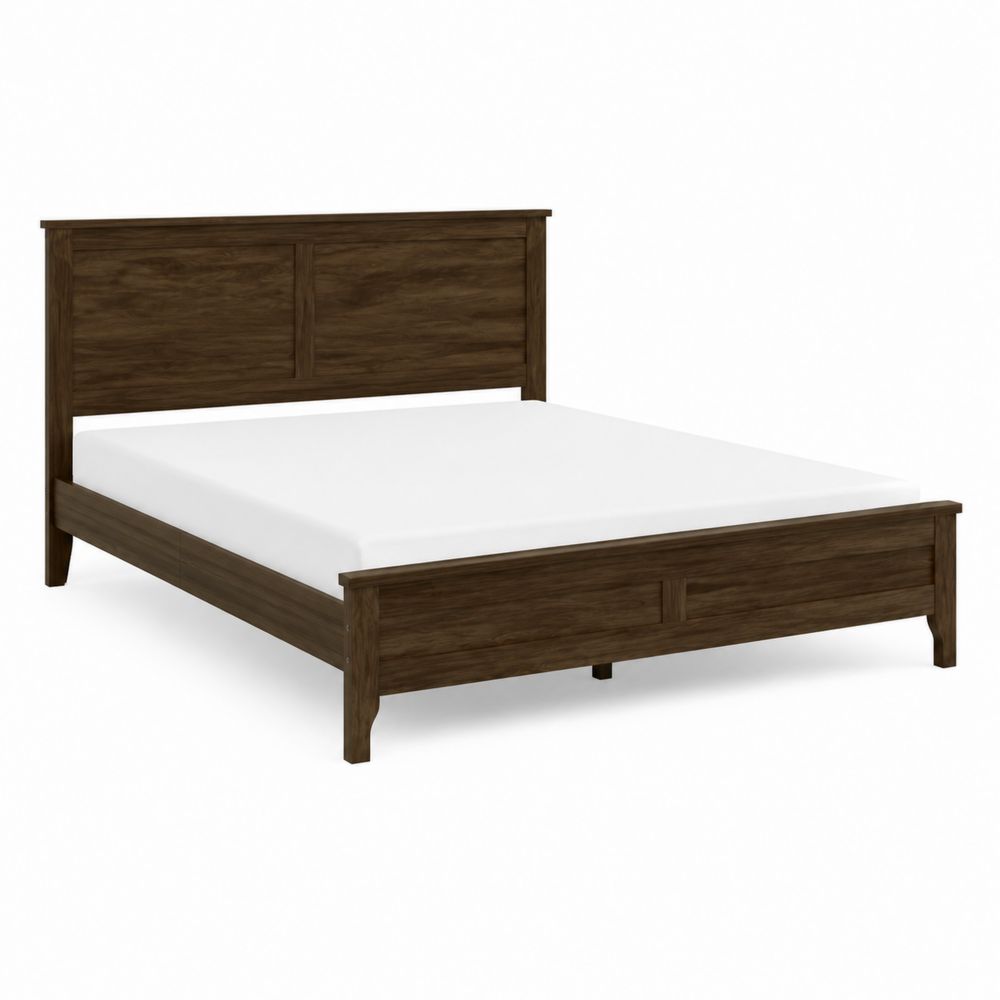 Letto matrimoniale in legno marrone 200x160 cm-Casmiron