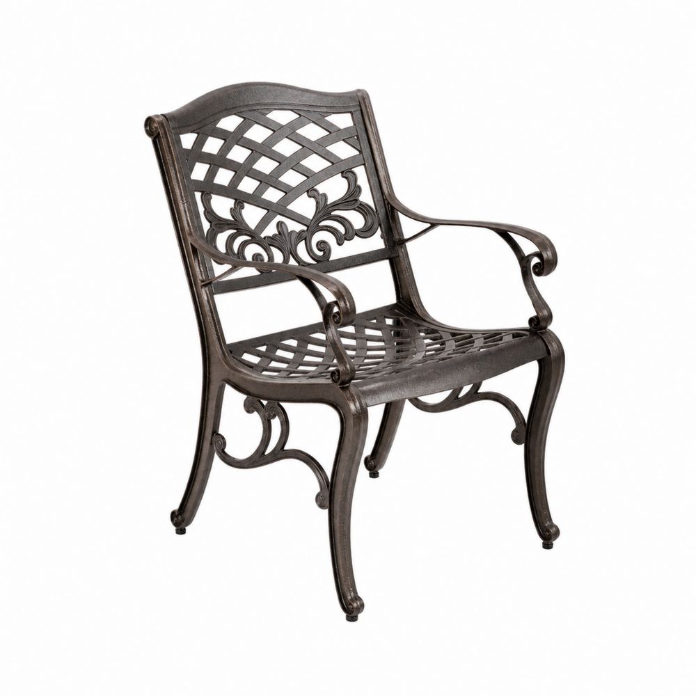 Sedia in Metallo con Finitura Bronzo per Esterno 60x58x92 cm-Casmiron