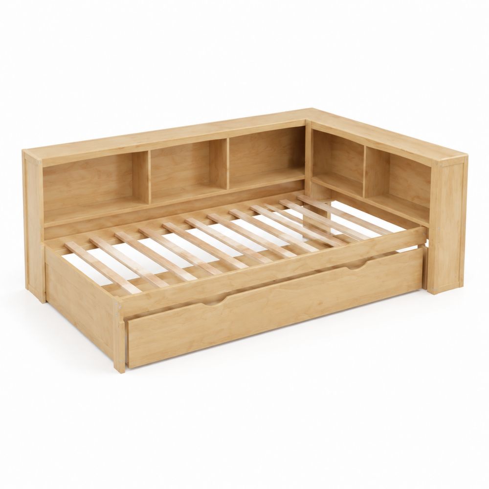 Daybed in legno con ripiani integrati-Casmiron