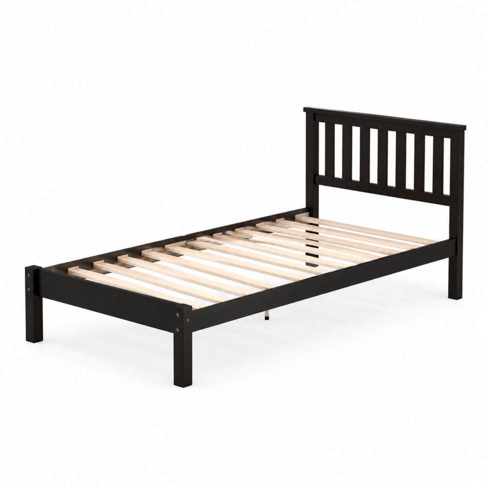 Letto singolo in legno di pino e betulla 200x90 cm-Casmiron
