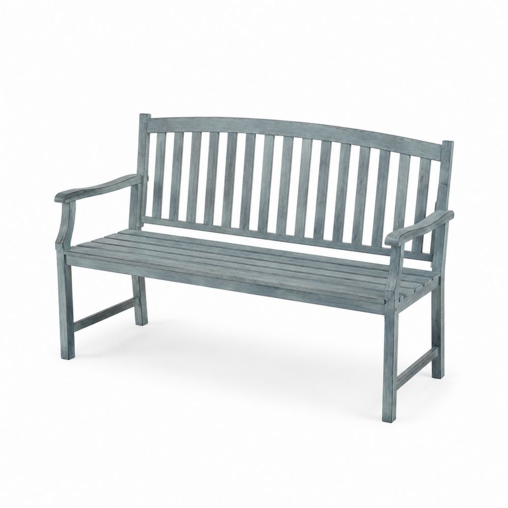 Panchina da giardino in legno grigio 120x65x85 cm-Casmiron