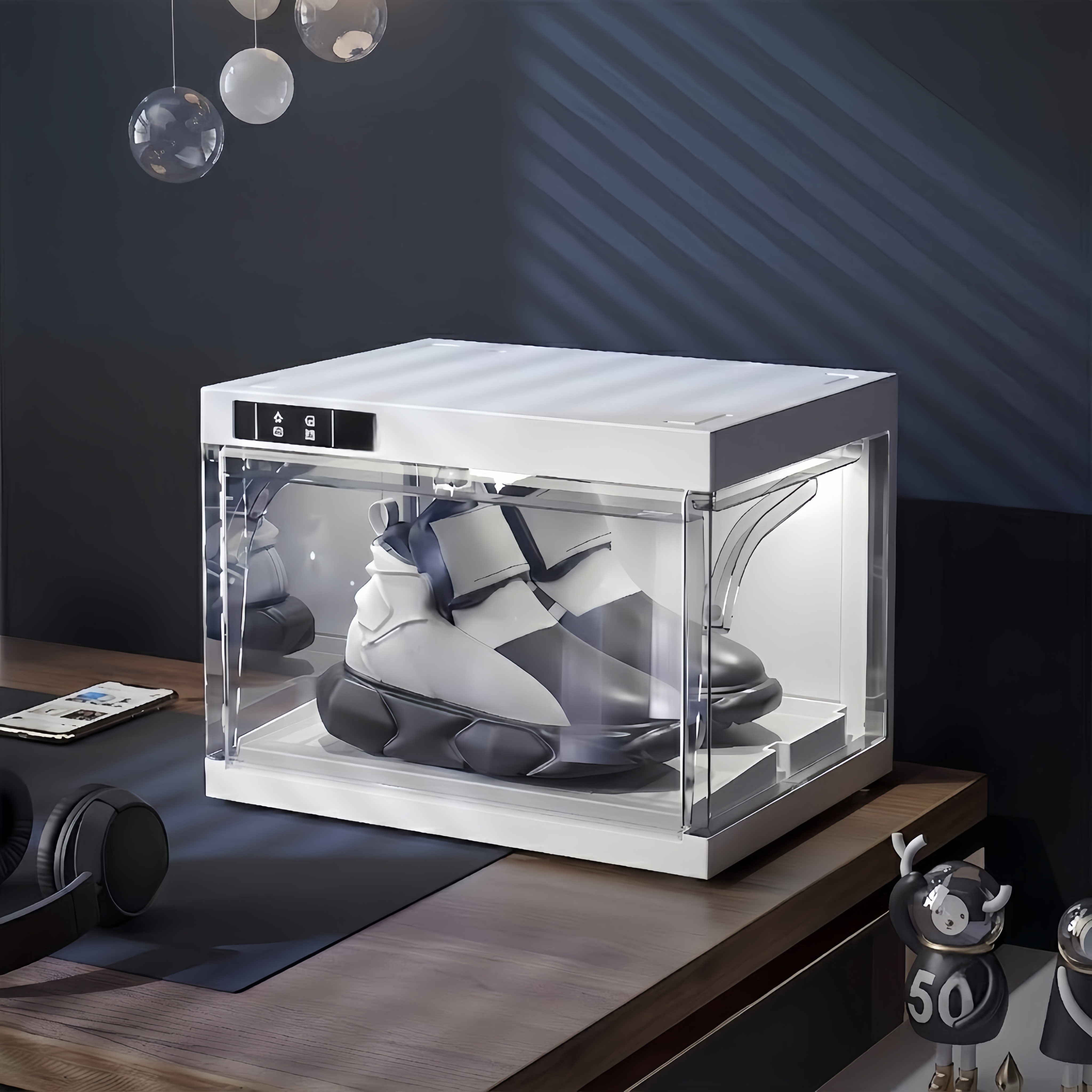 LED Smart Sneaker Display Case with Lighting 1 Pack