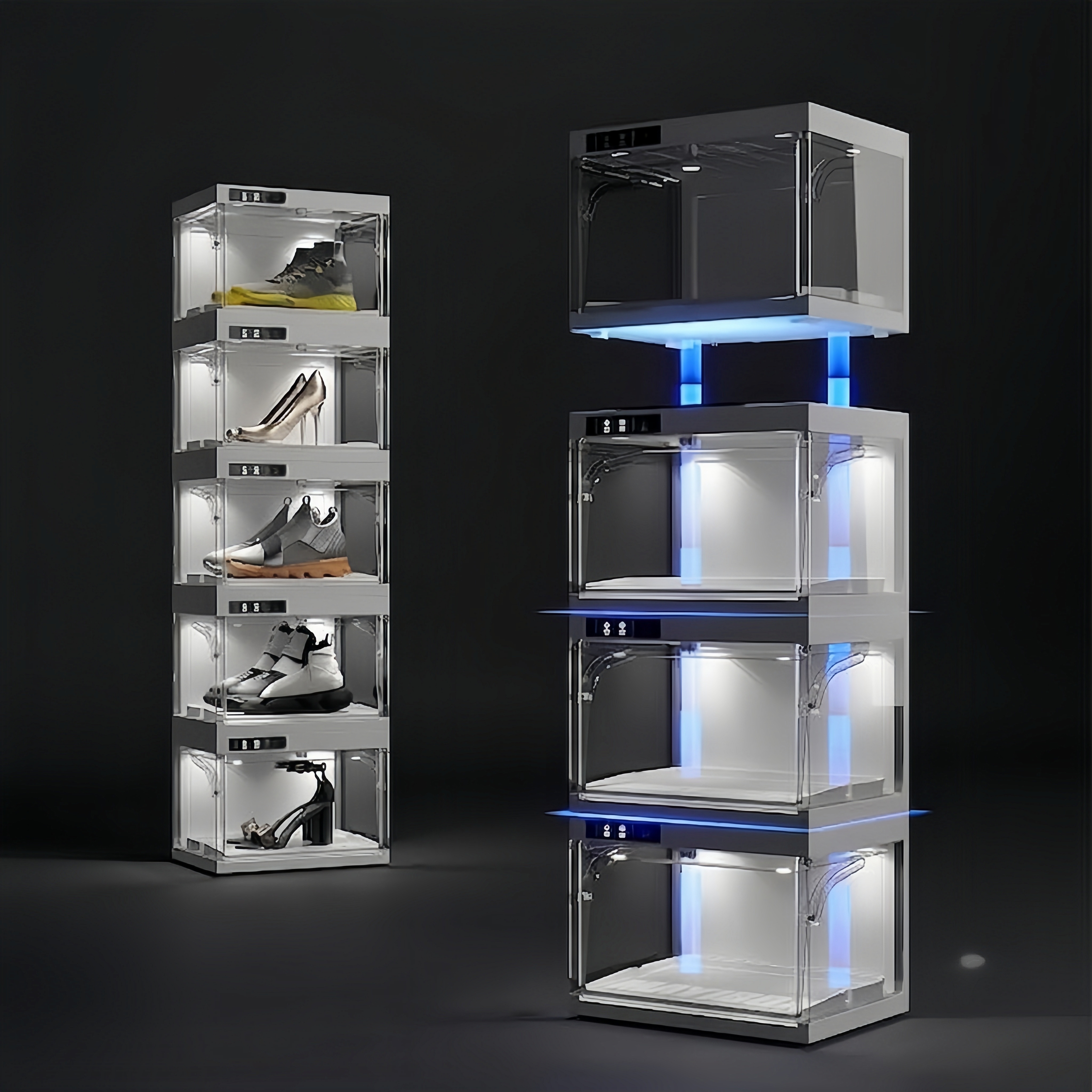 LED Smart Sneaker Display Case with Lighting 1 Pack