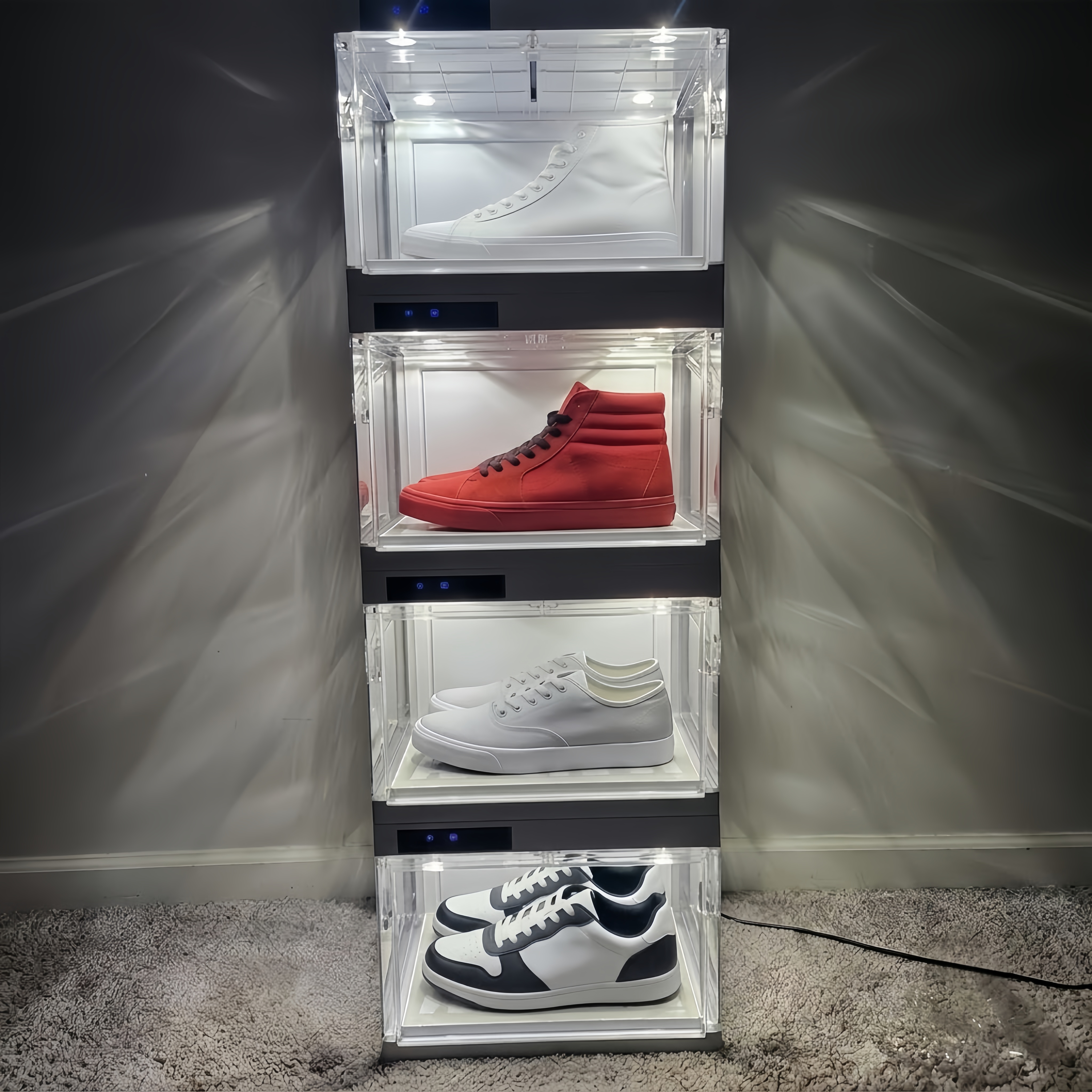 LED Smart Sneaker Display Case with Lighting 1 Pack