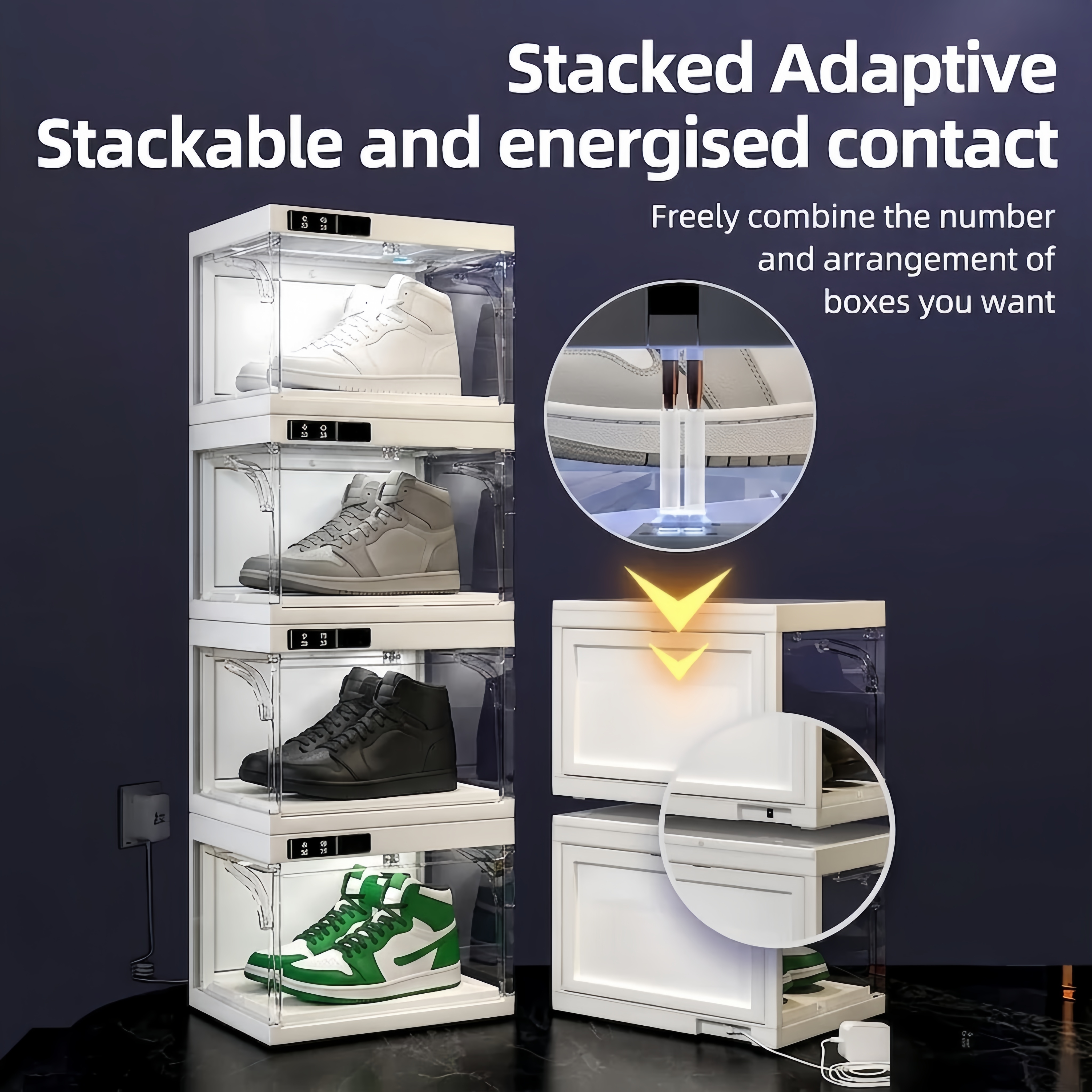 LED Smart Sneaker Display Case with Lighting 1 Pack
