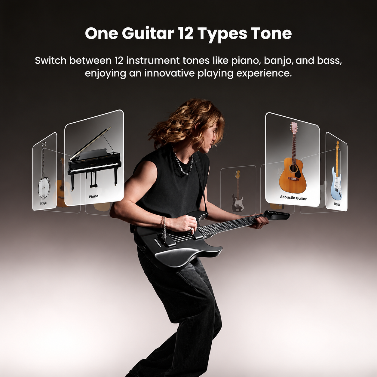 RIFFORA Smart Silicone String Travel Guitar