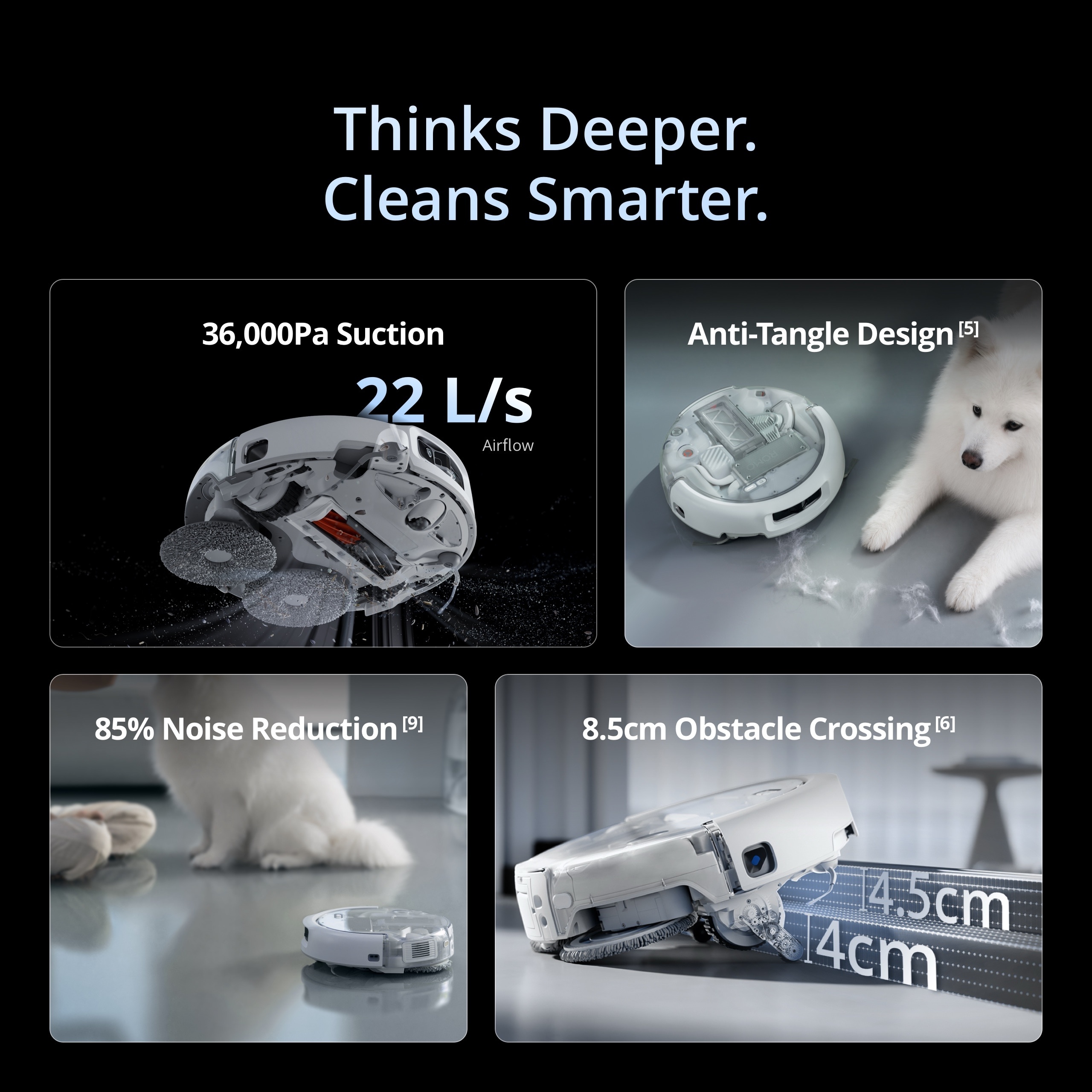 Smart Robot Vacuum & Mop with Self-Emptying Station – Powerful Cleaning for Your Home