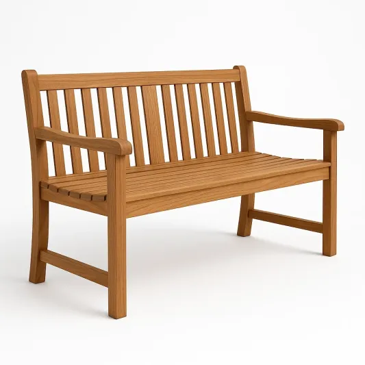 Gartenbank aus Teakholz 150cm Braun-domfetra