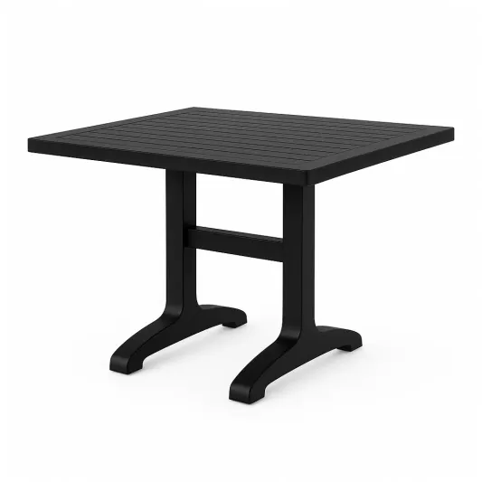 Kunststoff Tisch Schwarz 80x80 cm-decofario