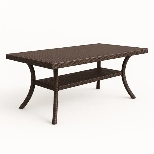 Rattantisch Rechteckig Braun 160x90x75cm-decofario