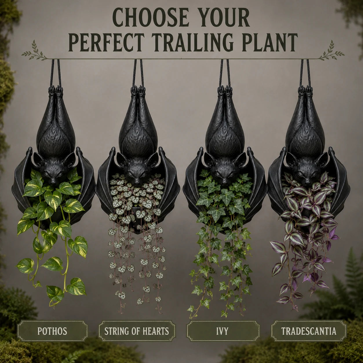 🦇🎃 Halloween Special 🔥 Upside-Down Bat Planter – Spooky Porch & Garden Decor 🪴