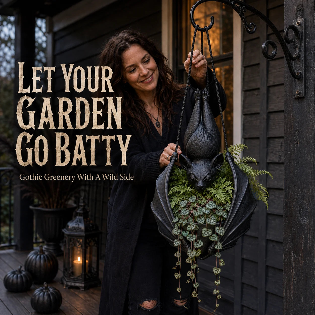🦇🎃 Halloween Special 🔥 Upside-Down Bat Planter – Spooky Porch & Garden Decor 🪴