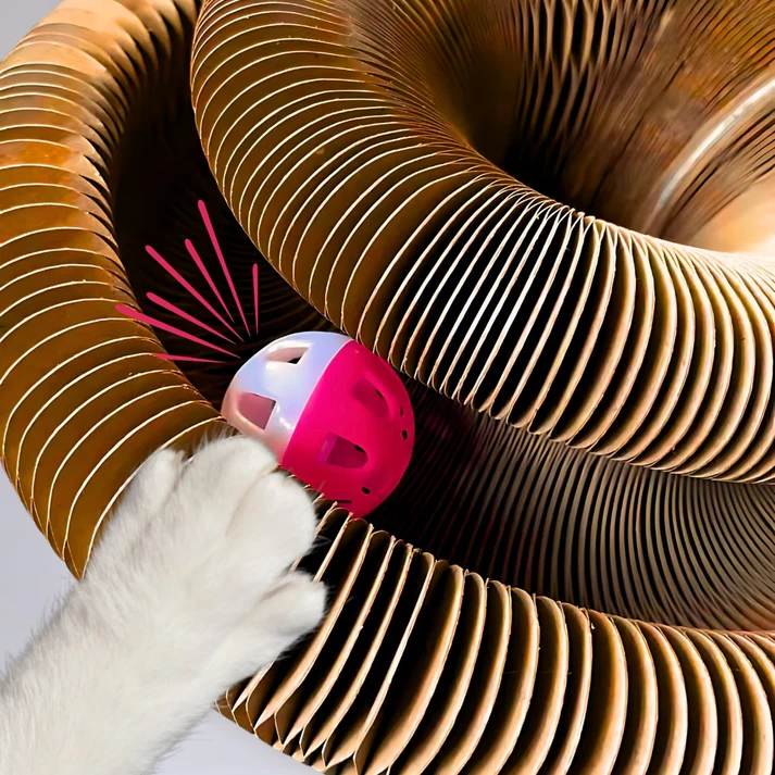 Interactive Cat Scratcher Toy with Bell â Durable Corrugated Paper, Foldable & Multi-Shape