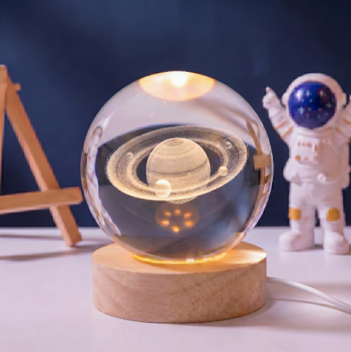 3D csillagászati ​​kristálygömb éjszakai fény