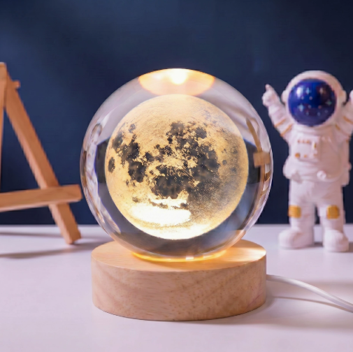 3D csillagászati ​​kristálygömb éjszakai fény