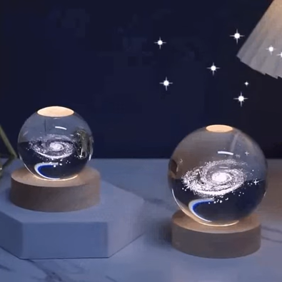 3D csillagászati ​​kristálygömb éjszakai fény