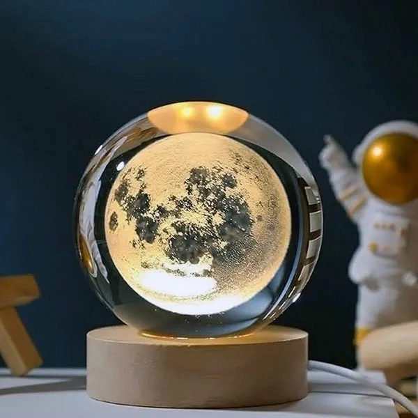 3D csillagászati ​​kristálygömb éjszakai fény