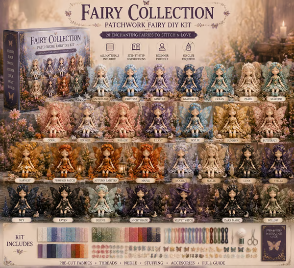 🔥LAST DAY 50% OFF🧵 Fairy Patchwork DIY Collection