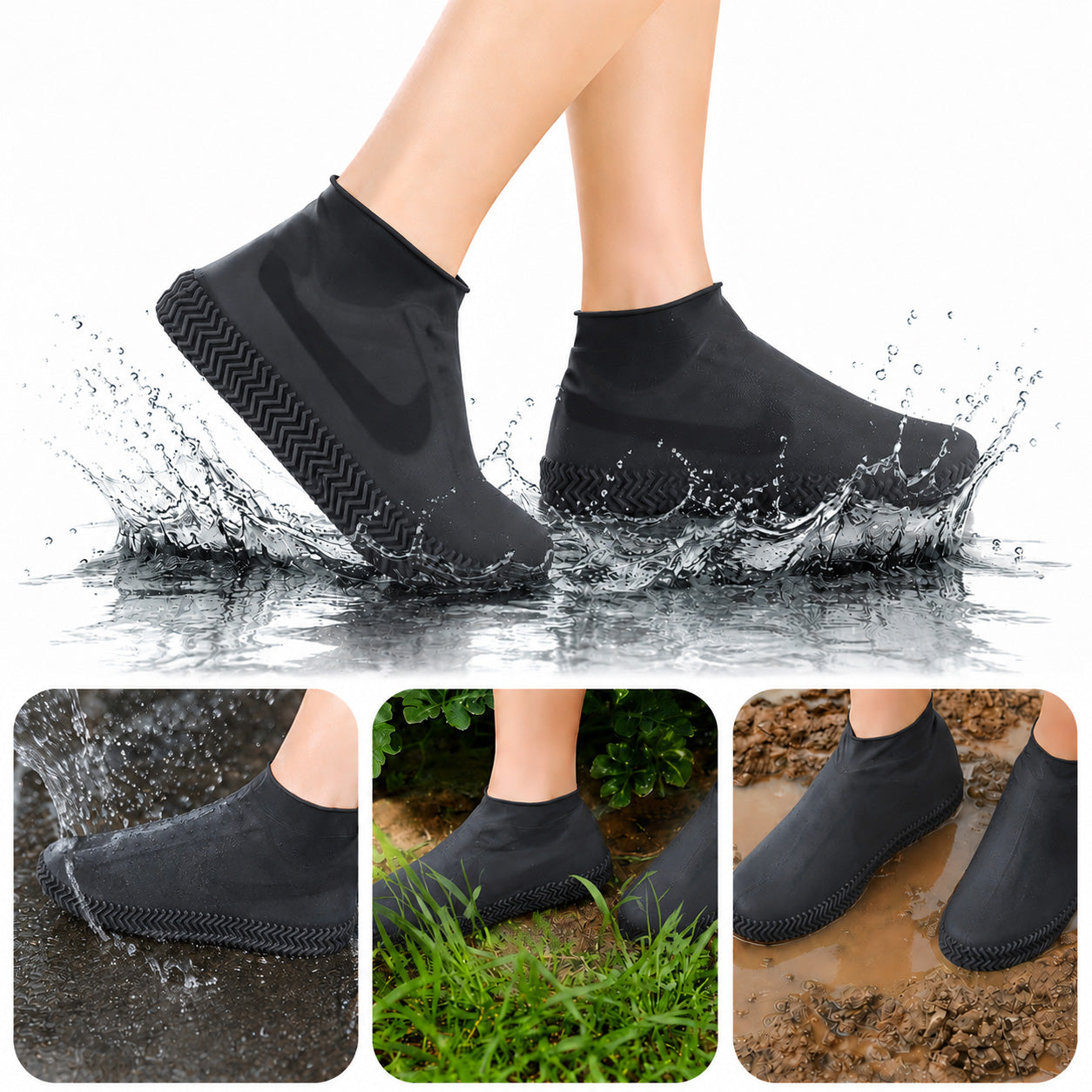 🌧️Pro-Grade Wear-Resistant Waterproof Shoe Covers (Reinforced Silicone)