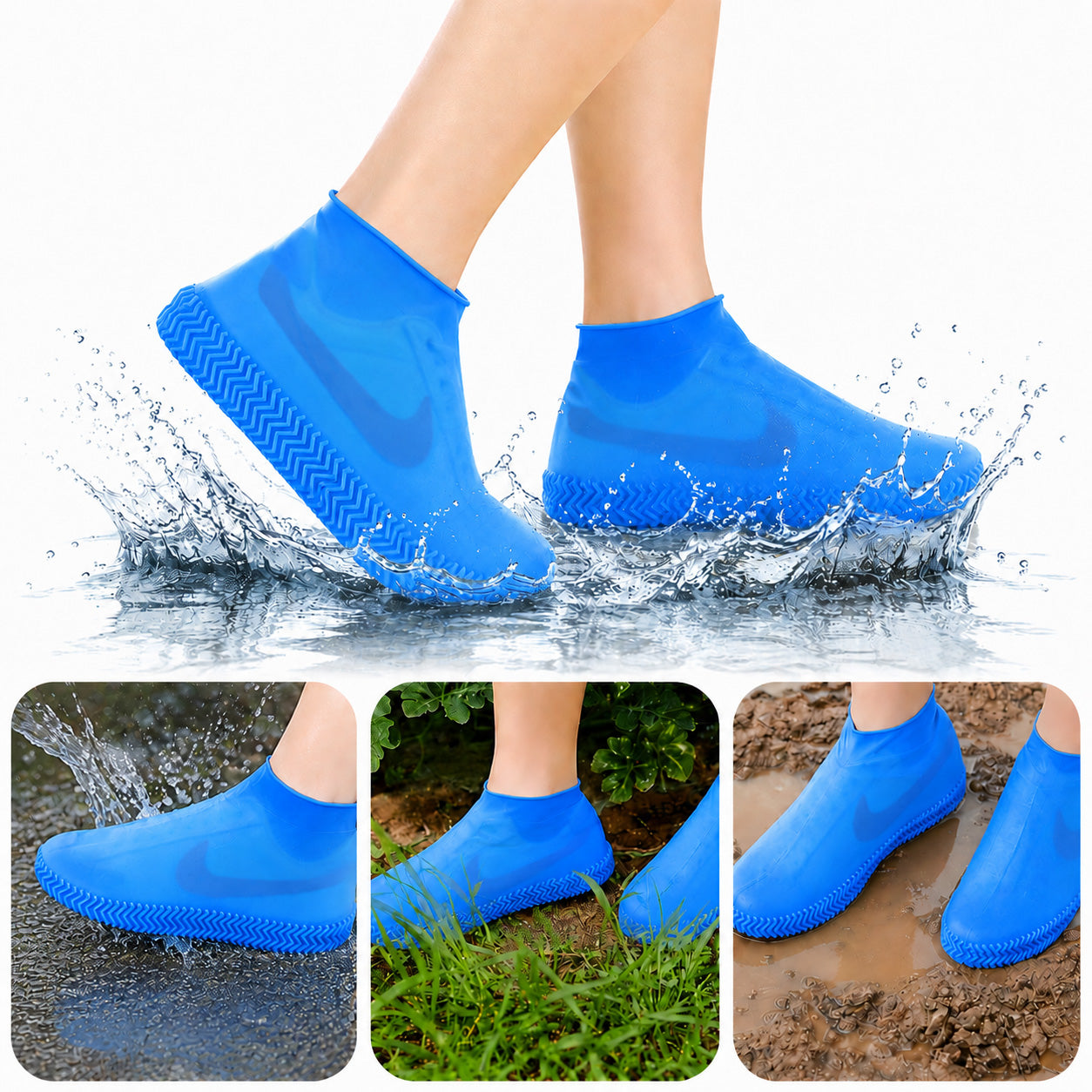 🌧️Pro-Grade Wear-Resistant Waterproof Shoe Covers (Reinforced Silicone)