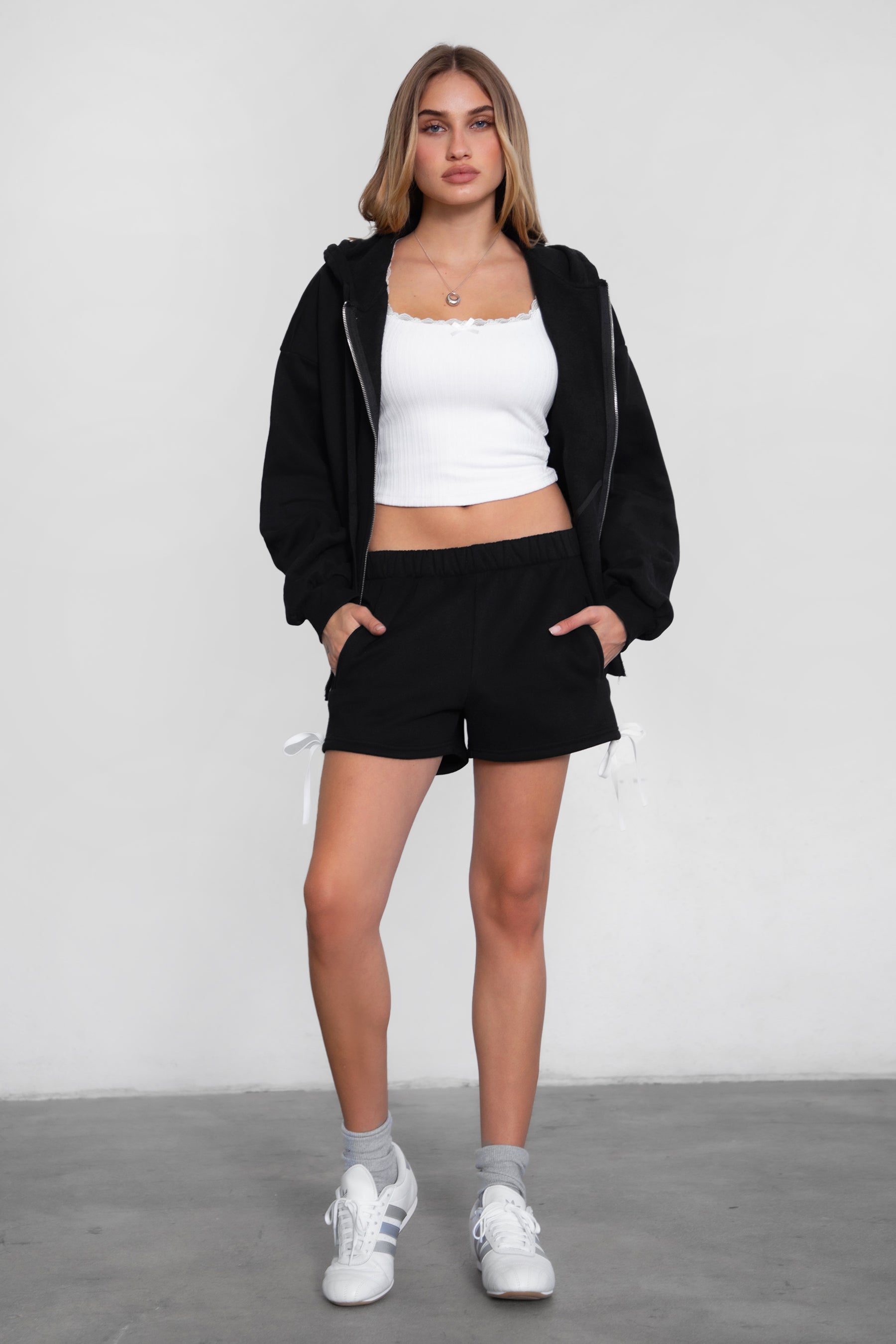  Plush Fleece Oversized Zip Up Hoodie