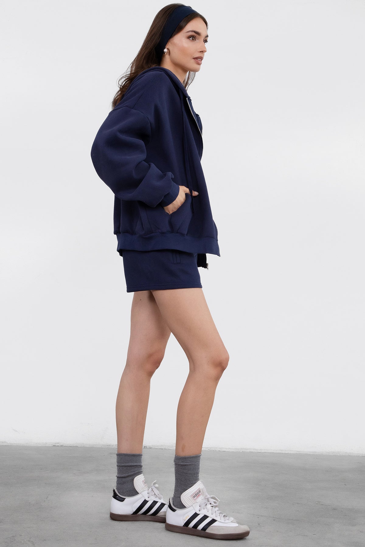  Plush Fleece Oversized Zip Up Hoodie