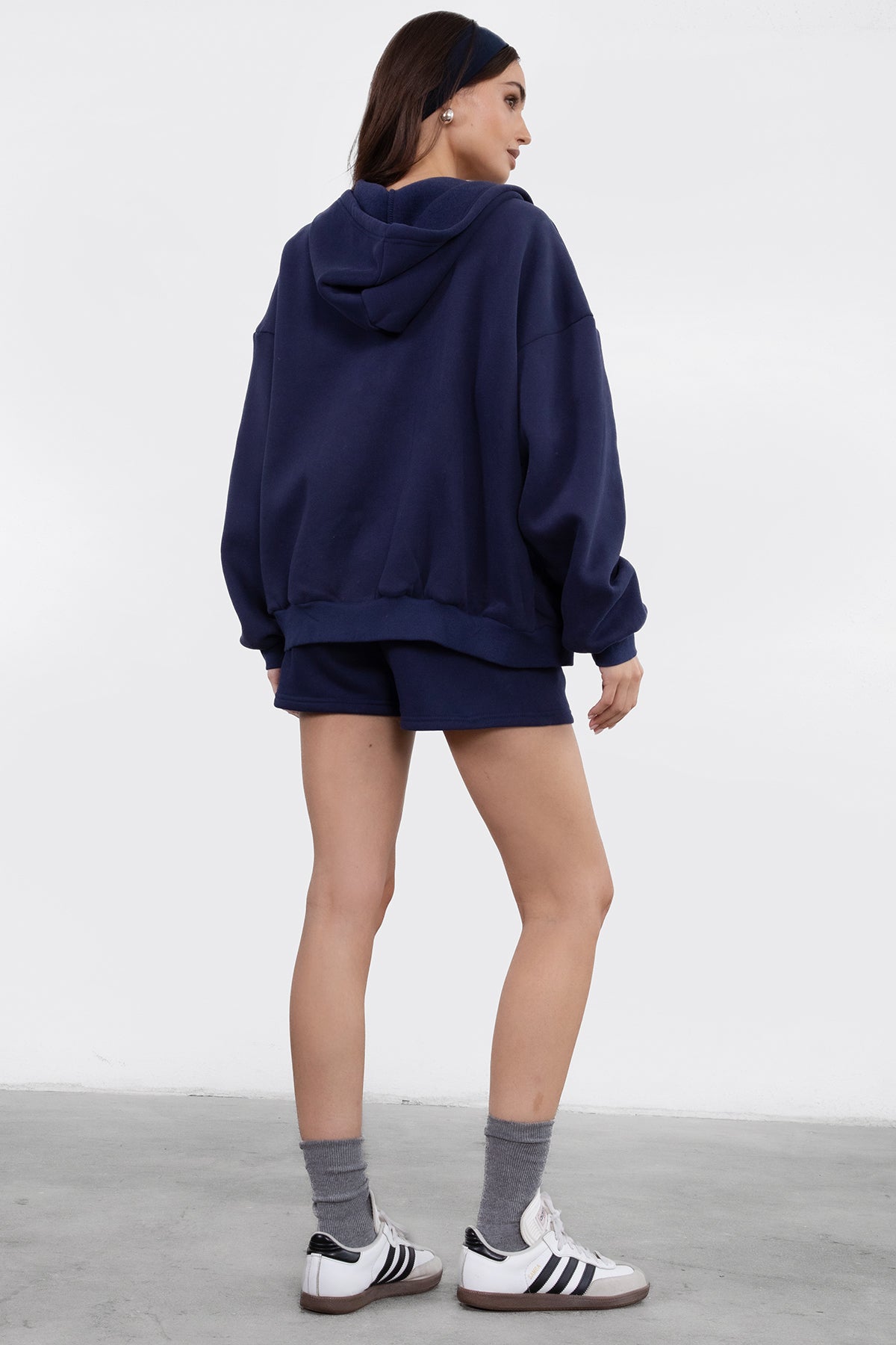  Plush Fleece Oversized Zip Up Hoodie
