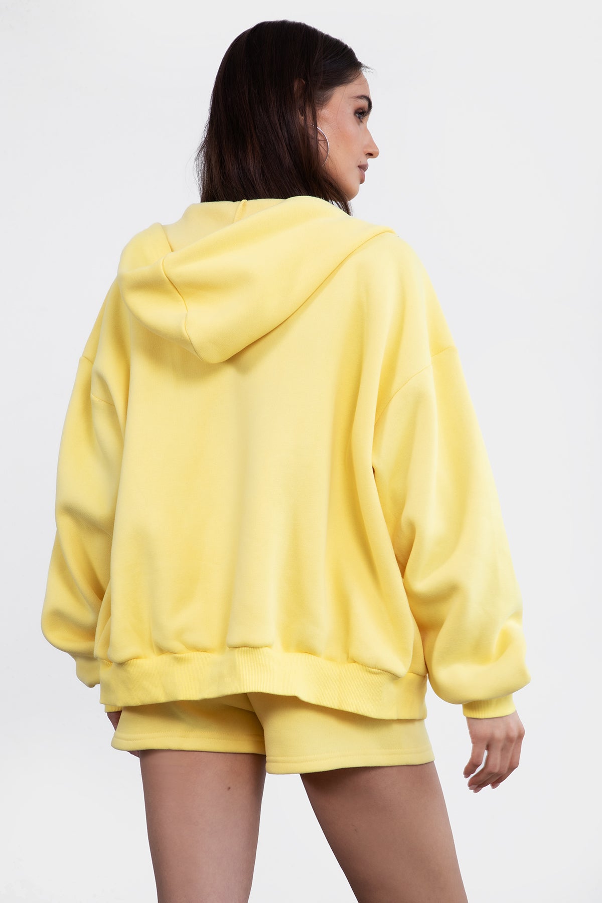  Plush Fleece Oversized Zip Up Hoodie