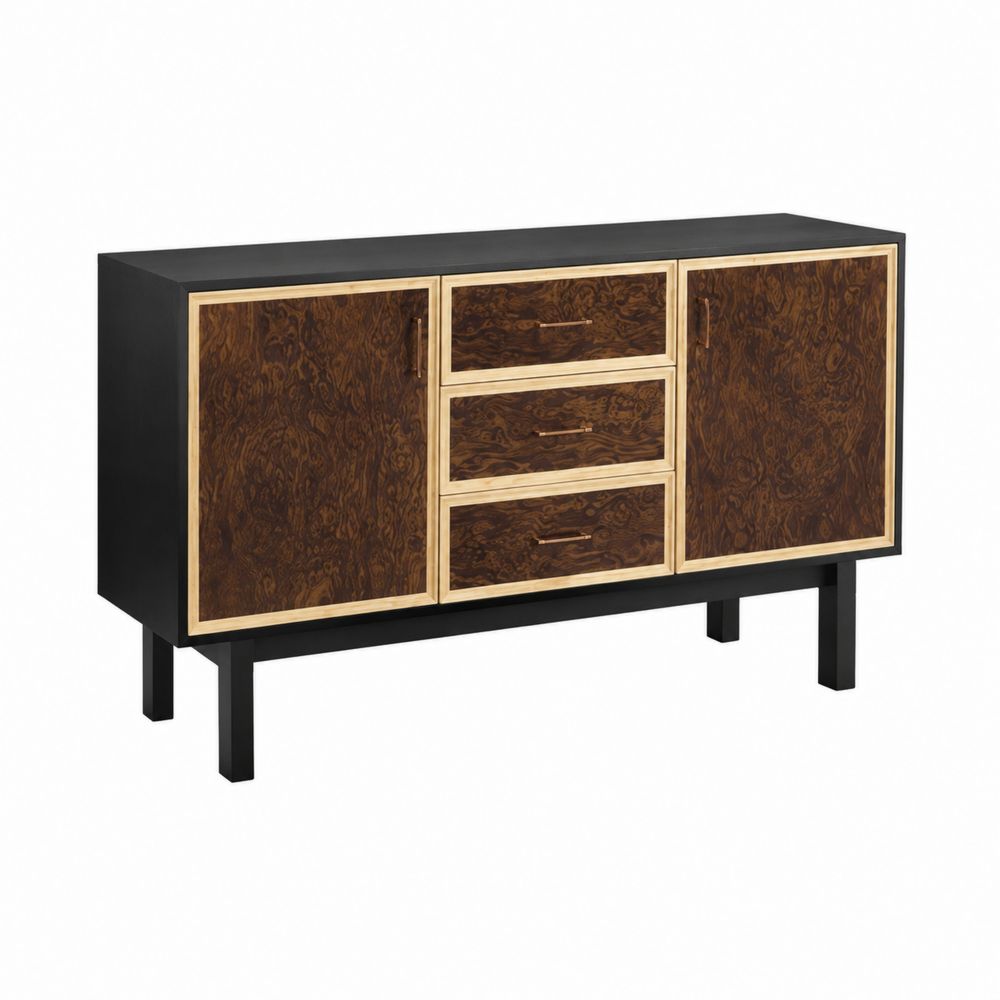 Aparador de Madera con Puertas y Cajones 150x40x80 cm