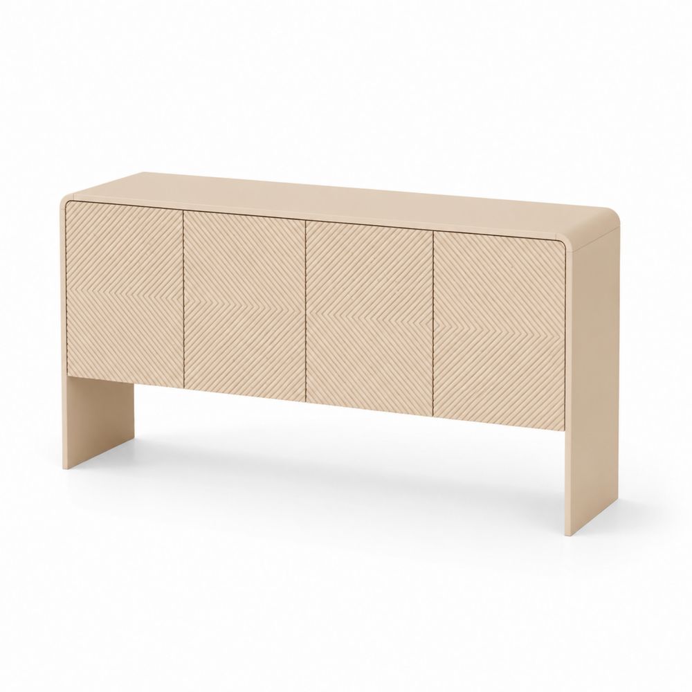 Aparador de Madera Beige 150x40x80 cm