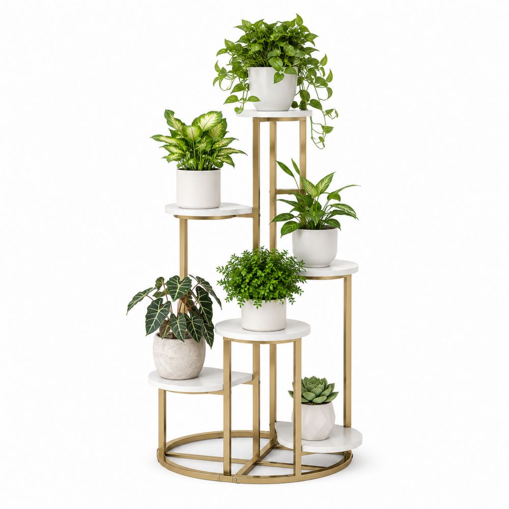 Estantería de varios niveles metal y mármol 116 cm-stonevilae