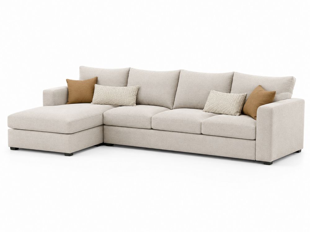 Sofá esquinero modular tela poliéster beige-stonevilae