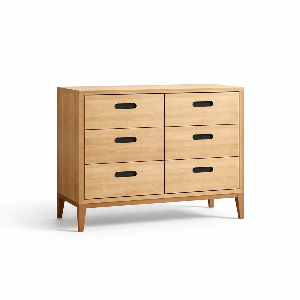 Cassettiera in legno di rovere con cassetti-LUXEVIBESANCTUARY