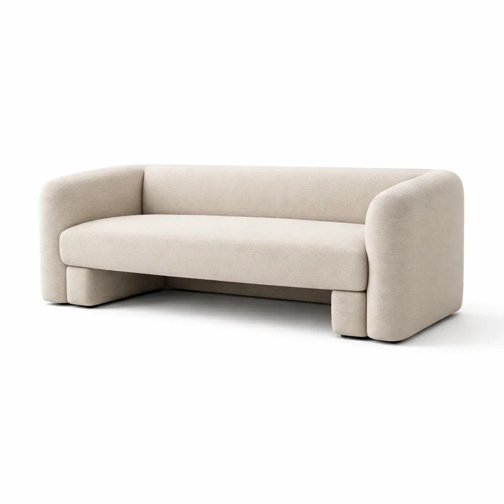 Divano in tessuto beige-LUXEVIBESANCTUARY