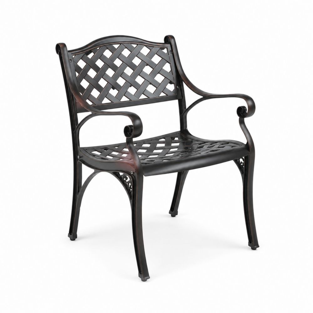 Silla de metal para exterior color Negro