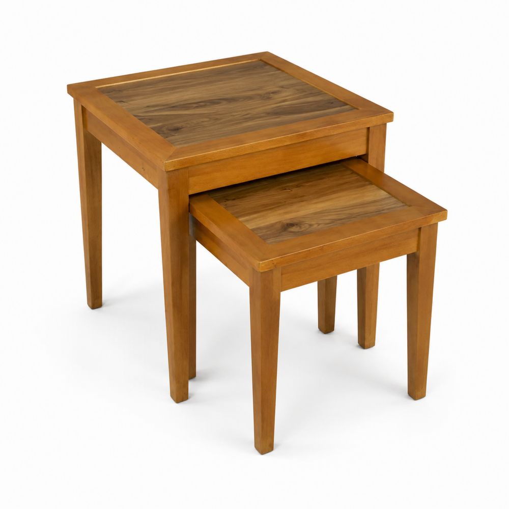 Conjunto de Mesas Nido de Madera de Nogal