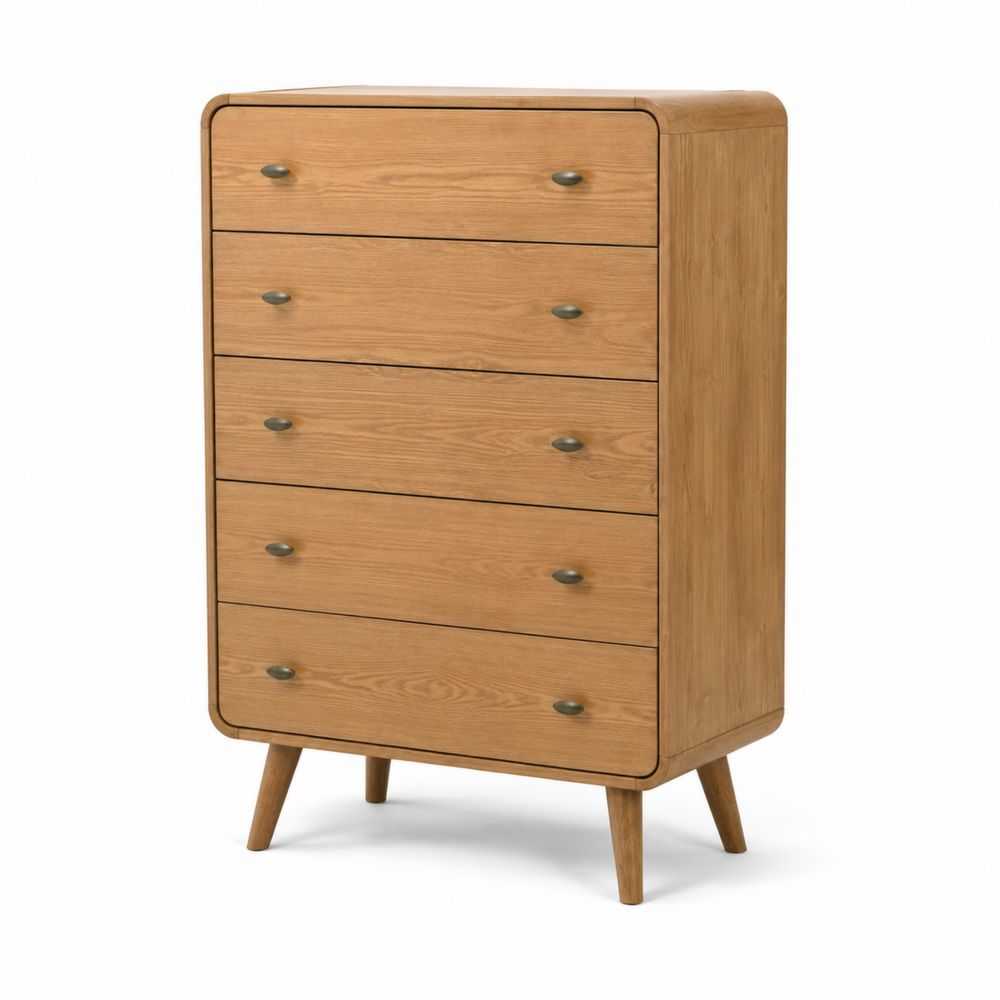 Cajonera de Madera de Roble con 5 Cajones