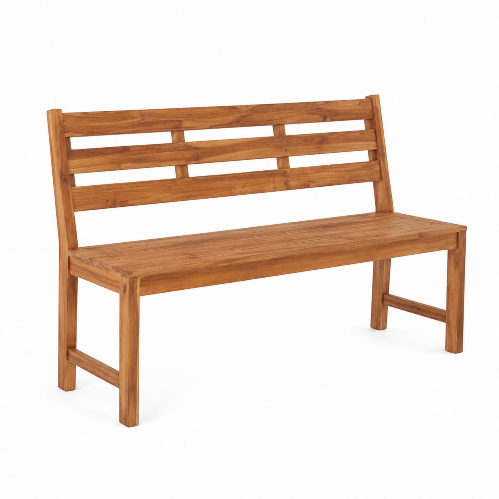 Banco de madera de acacia 120 cm Marrón