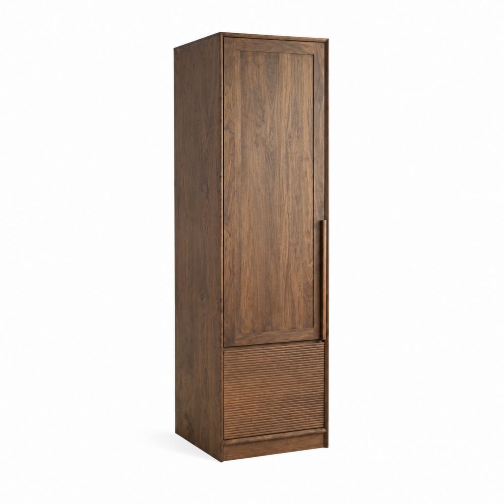 Armario de madera de nogal 200x60x50 cm Marrón