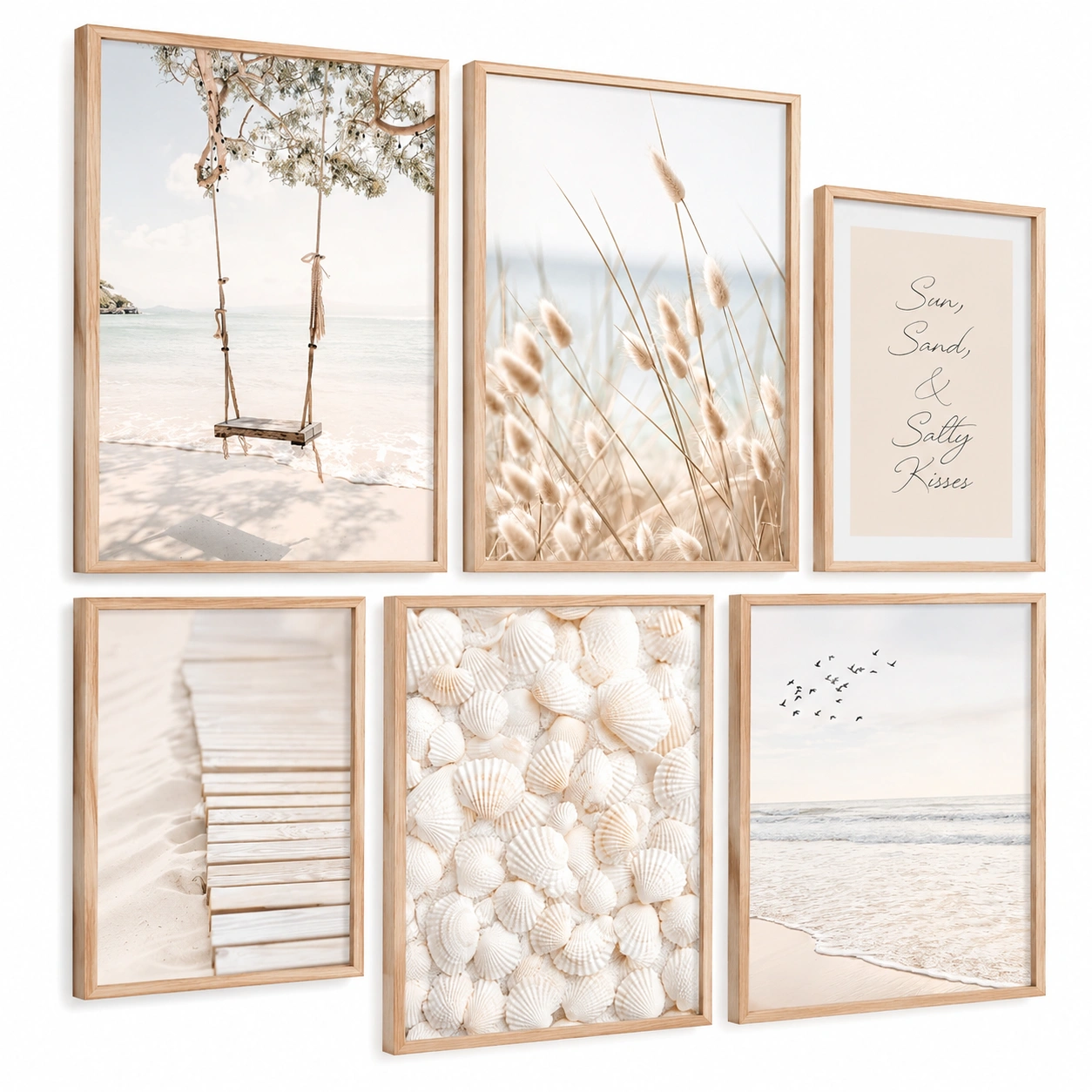 Cuadros Decorativos Estilo Playa Set de 6-Casawooda
