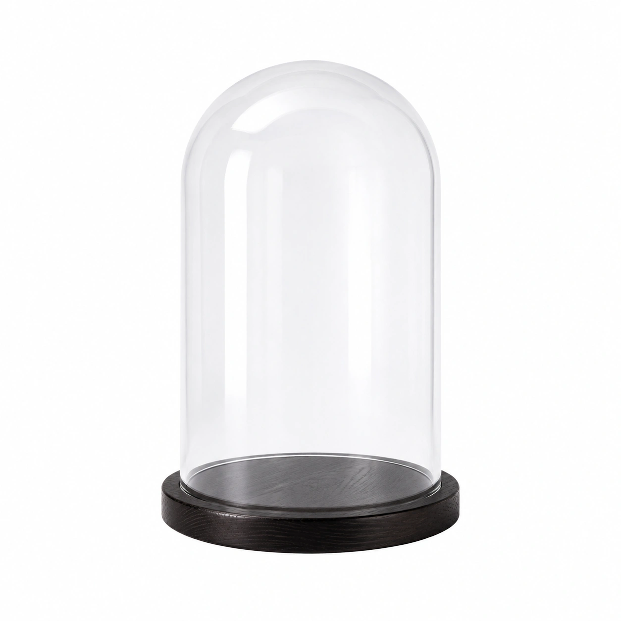 Campana decorativa de vidrio con base negra-Casawooda