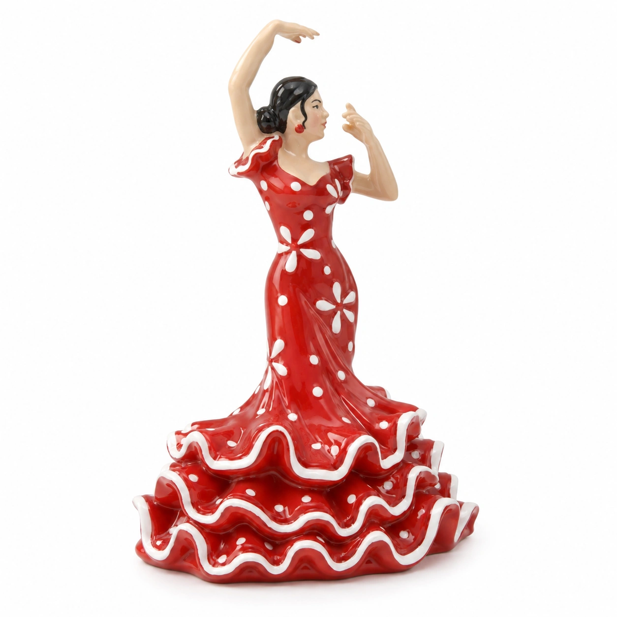 Figura decorativa de bailaora flamenca roja-Casawooda