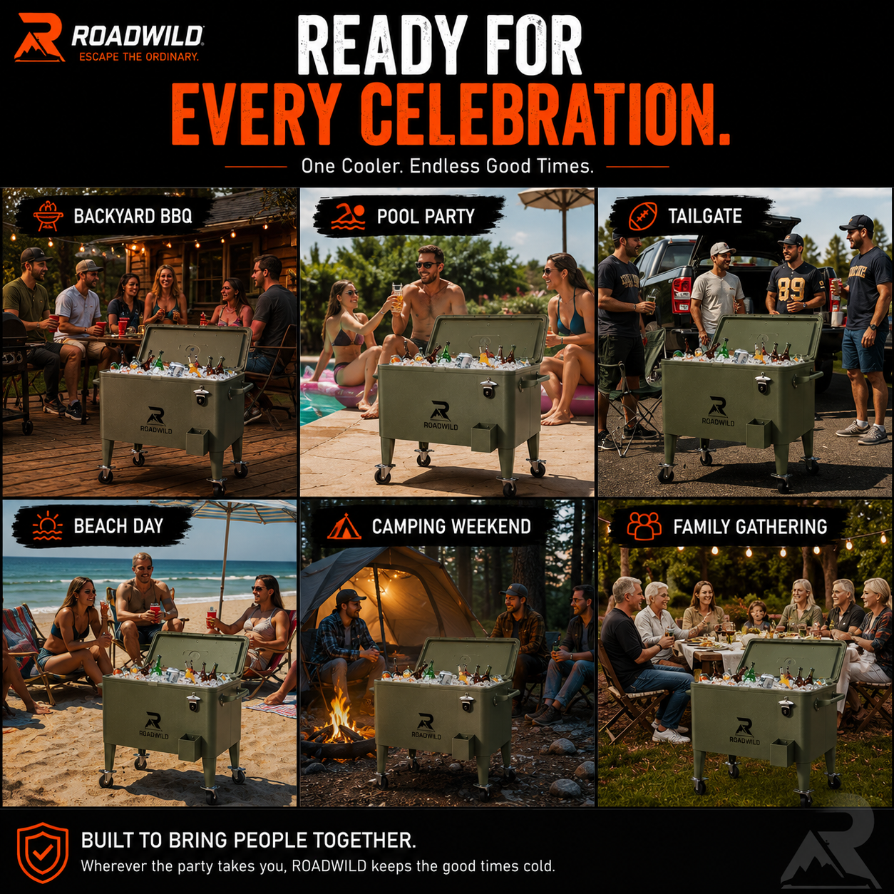 ROADWILD GATHER Outdoor Party Cooler - Lifestyle
