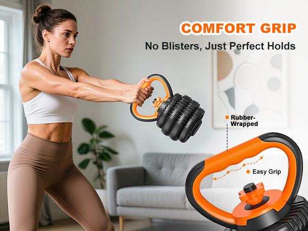 5 in 1 Adjustable Dumbbell set, 55/66/88lbs Weight Set for Home Workout,  Pesas Para Ejercicios en Casa Used as Barbell, Kettlebells, Push up Stand for Home Gym, summervibes