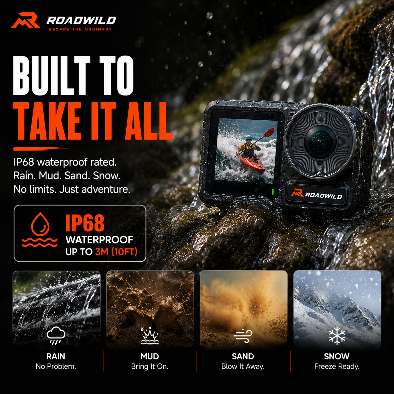 ROADWILD TRAILCAPTURE Adventure Action Camera - Installation