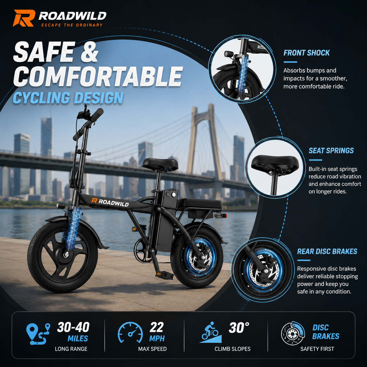 ROADWILD COASTRUNNER Y Electric Bike - Feature Detail