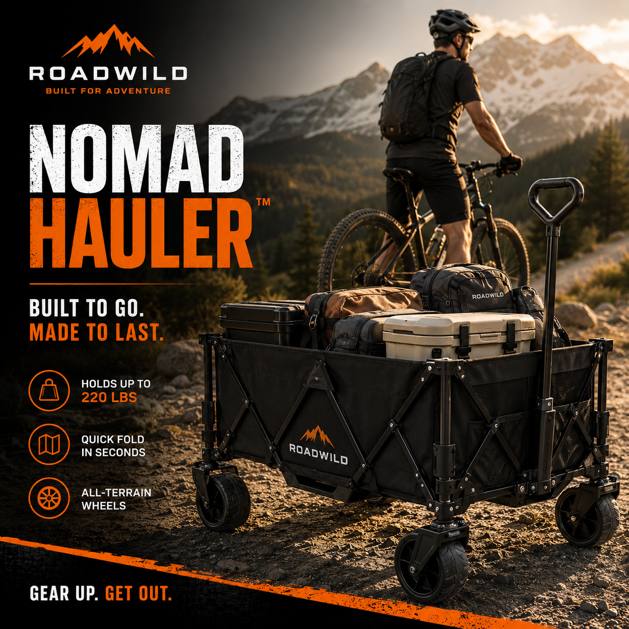 ROADWILD NOMAD HAULER FOLDING WAGON - Feature Detail